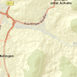 Eningen unter Achalm Street Map