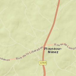 Plounéour-Ménez Street Map