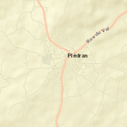 Plédran Street Map