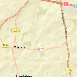 Landéhen Street Map
