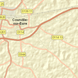 Courville-sur-Eure Street Map