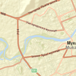 Mukacheve Street Map
