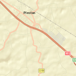 Plestan Street Map