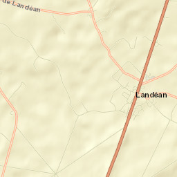 Landéan Street Map