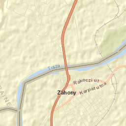 Záhony Street Map