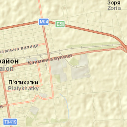 Piatykhatky Street Map