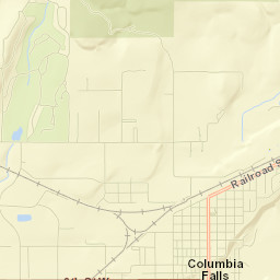 Columbia Falls Street Map