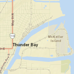 Thunder Bay Street Map
