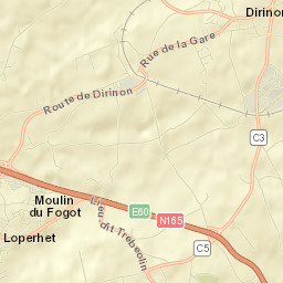 Dirinon Street Map