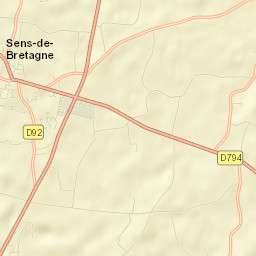 Sens-de-Bretagne Street Map