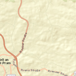 Zell an der Pram Street Map