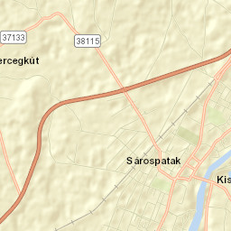 Sárospatak Street Map