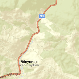 Yablunytsya Street Map