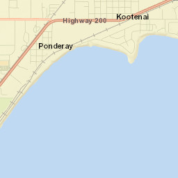 Ponderay Street Map