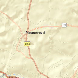 Plounévézel Street Map
