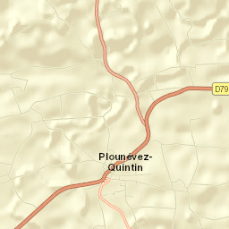 Plounévez-Quintin Street Map