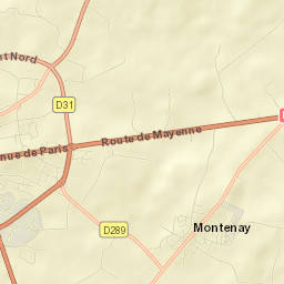 Montenay Street Map