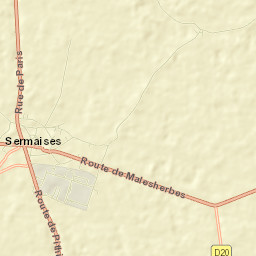 Sermaises Street Map