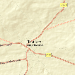 Thorigny-sur-Oreuse Street Map