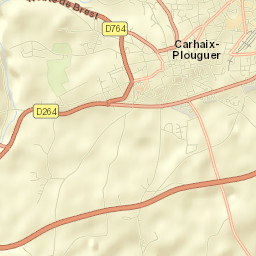 Carhaix-Plouguer Street Map