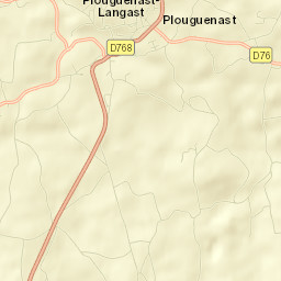 Plouguenast Street Map
