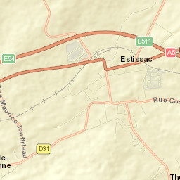 Estissac Street Map
