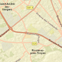 Rosières-près-Troyes Street Map