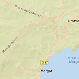 Crozon Street Map