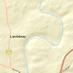Landeleau Street Map