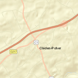 Cléden-Poher Street Map