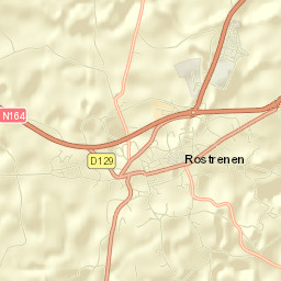 Rostrenen Street Map