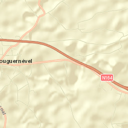 Plouguernével Street Map