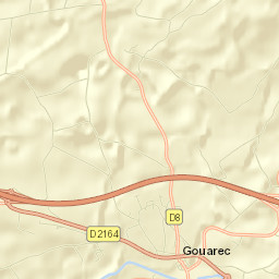 Gouarec Street Map