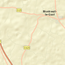 Montreuil-le-Gast Street Map