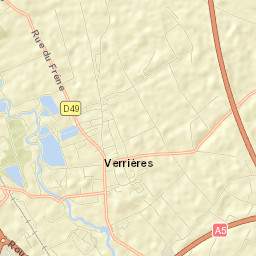 Verrières Street Map
