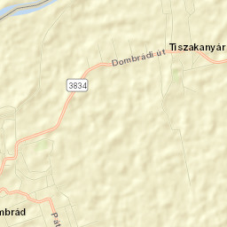 Dombrád Street Map