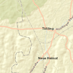 Tüßling Street Map
