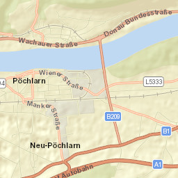 Politischer Bezirk Melk Street Map