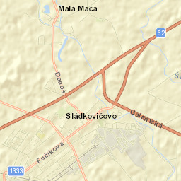 Sládkovičovo Street Map