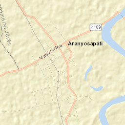 Aranyosapáti Street Map