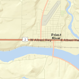 Priest River Street Map