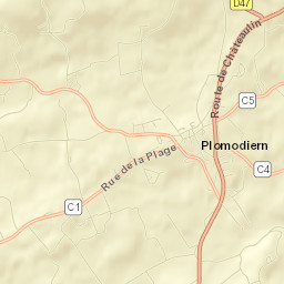 Plomodiern Street Map