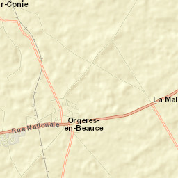 Orgères-en-Beauce Street Map