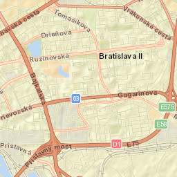 Okres Bratislava II Street Map