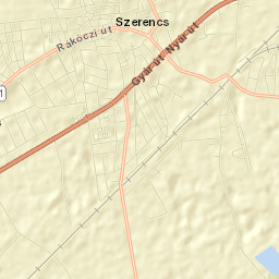 Szerencs Street Map