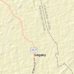 Gégény Street Map
