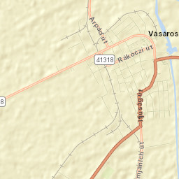 Vásárosnamény Street Map
