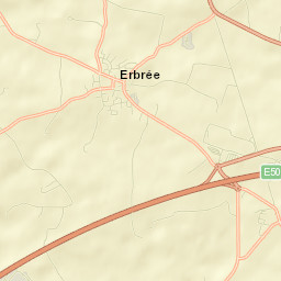 Erbrée Street Map