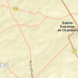 Sainte-Suzanne Street Map
