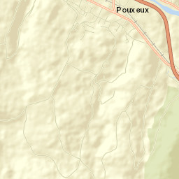 Pouxeux Street Map
